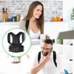 Correcteur de Posture Noir Confortable et Respirant