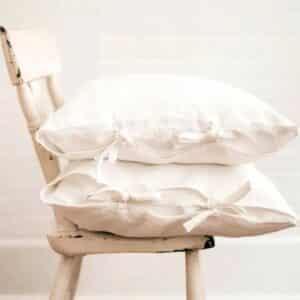 Lot de Deux Housses de Coussin Ergonomique Douces et Confortables en Lin