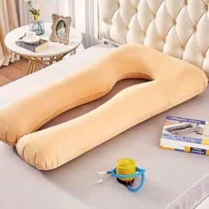 Oreiller de Grossesse Gonflable Doux et Confortable