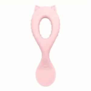 Couvert Ergonomique Bébé en Forme de Chat Rose