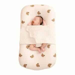Matelas Ergonomique Bébé Confortable avec Imprimé Ourson