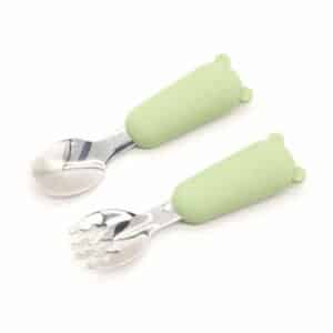 Set de Deux Couverts Ergonomiques Bébé Petit Ours