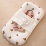 Matelas Ergonomique Bébé Confortable avec Imprimé Ourson