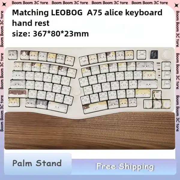 Leobog Alice A75 clavier 80 noyer bois paume Support ABM 066 Alice poignet Pad Support adaptateur clavier jeu accessoires de bureau S2102b09fdbaa49c2a714f39325c27cc45