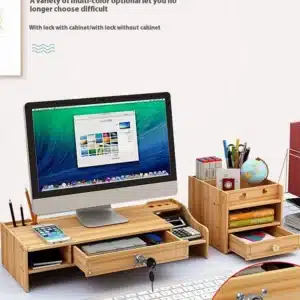 rehausseur ecran bois