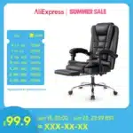 Chaise ergonomique avec repose pied