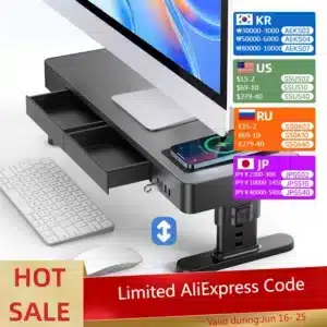 bureau avec rehausseur ecran