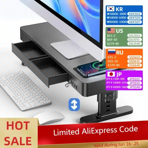 bureau avec rehausseur ecran