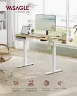 bureau assis debout blanc