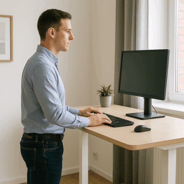 DeskView Bureau Debout En Verre – Se Fixe Sur N’importe Quelle Fenêtre