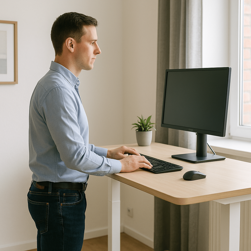 hauteur de bureau pour travailler debout