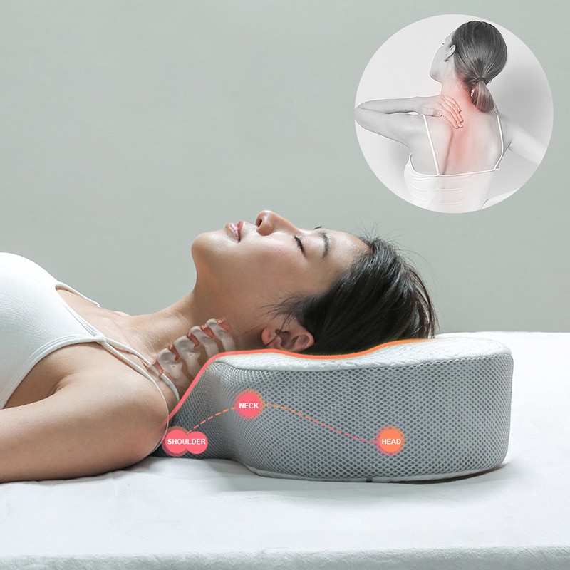 Comment choisir son oreiller ergonomique cervical : guide complet Oreiller orthopédique santé des cervicales - Bleu foncé